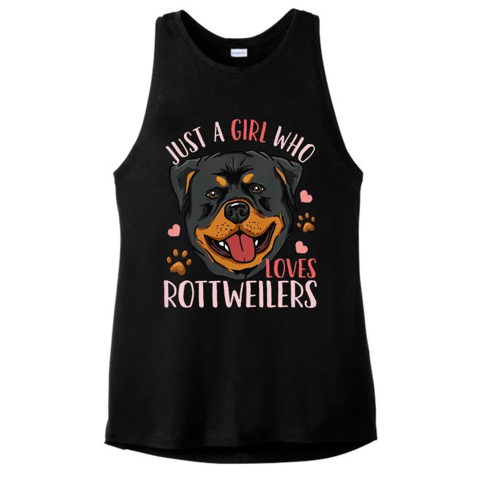 Rottweiler Gift Ladies Tri-Blend Wicking Tank