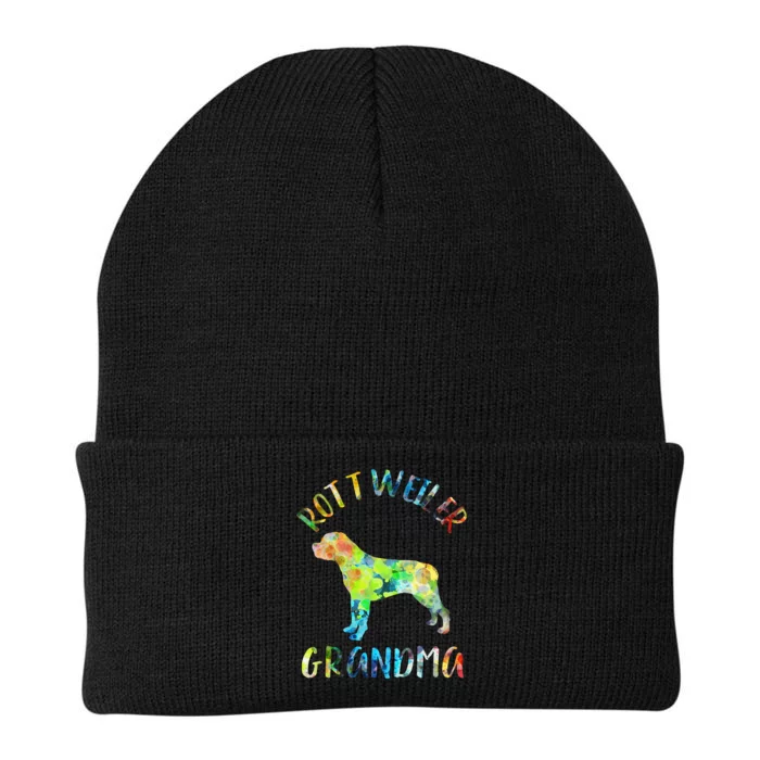 Rottweiler Grandma Rottie Grandma Funny Rottweiler Owner Knit Cap Winter Beanie