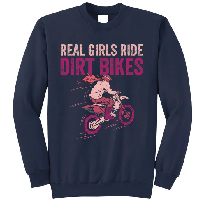 Real Girl Ride Dirt Bikes Dirt Biking Offroad Motorcycle Sweatshirt