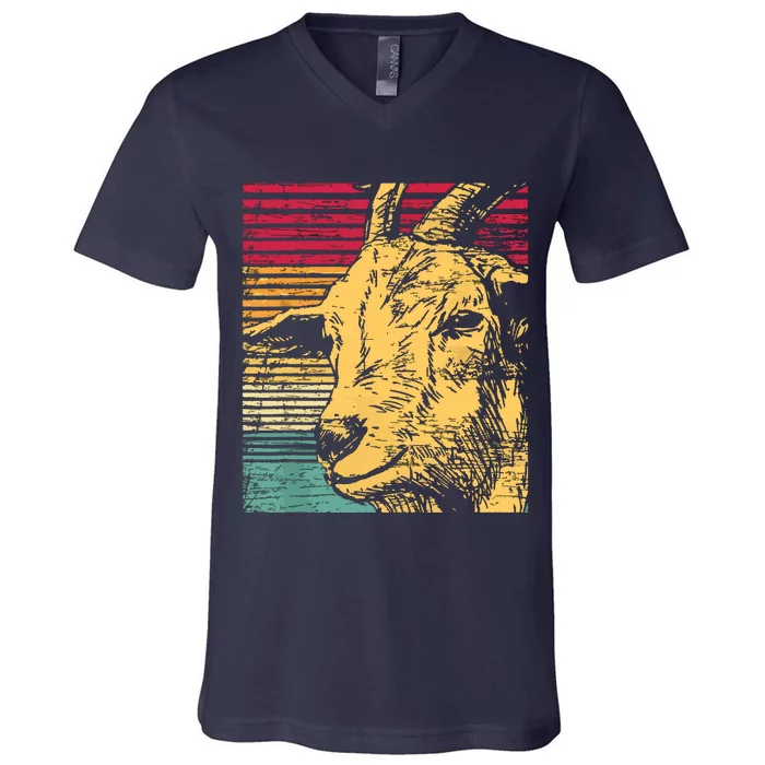 Retro Goat V-Neck T-Shirt