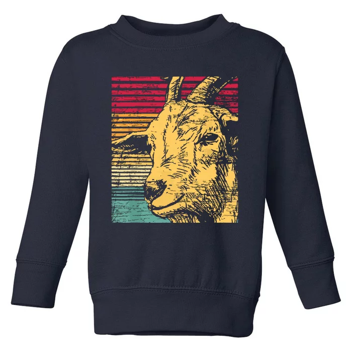 Retro Goat Toddler Sweatshirt