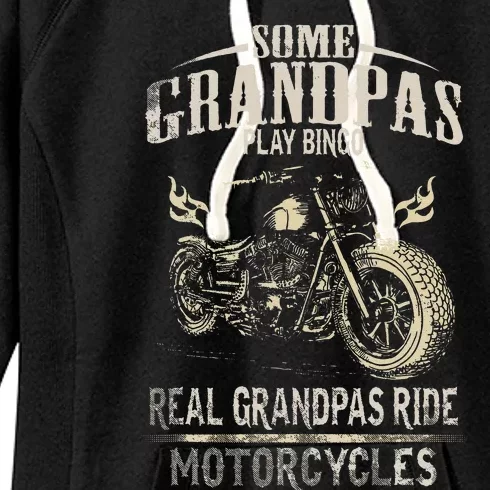 Real Grandpas Ride Motorcycle Tee Biker Grandpa Women's Fleece Hoodie