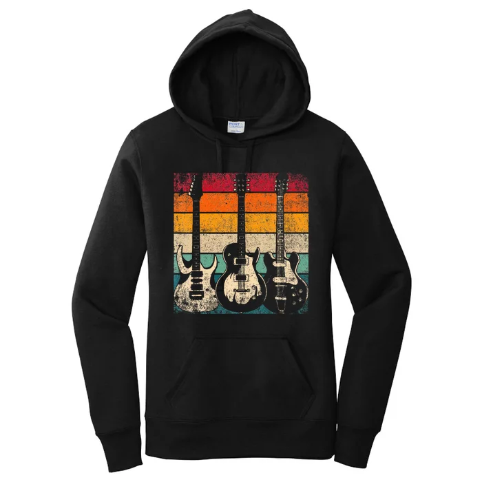 Retro Guitar Women's Pullover Hoodie