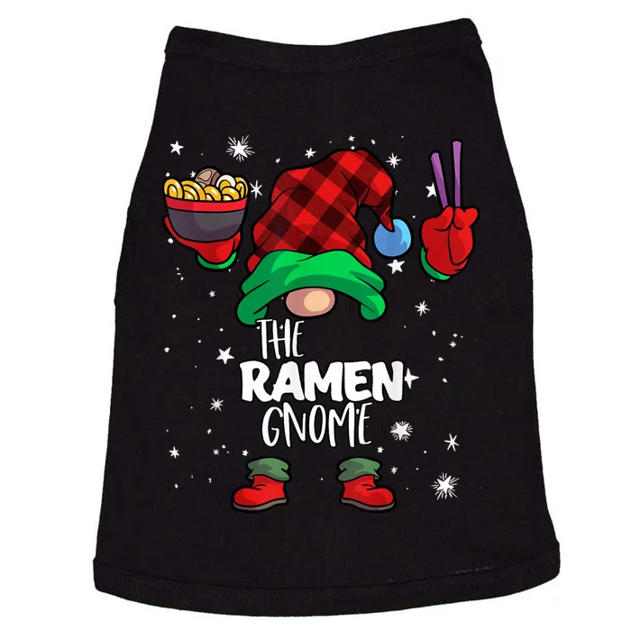 Ramen Gnome Red Buffalo Plaid Matching Family Christmars Doggie Tank