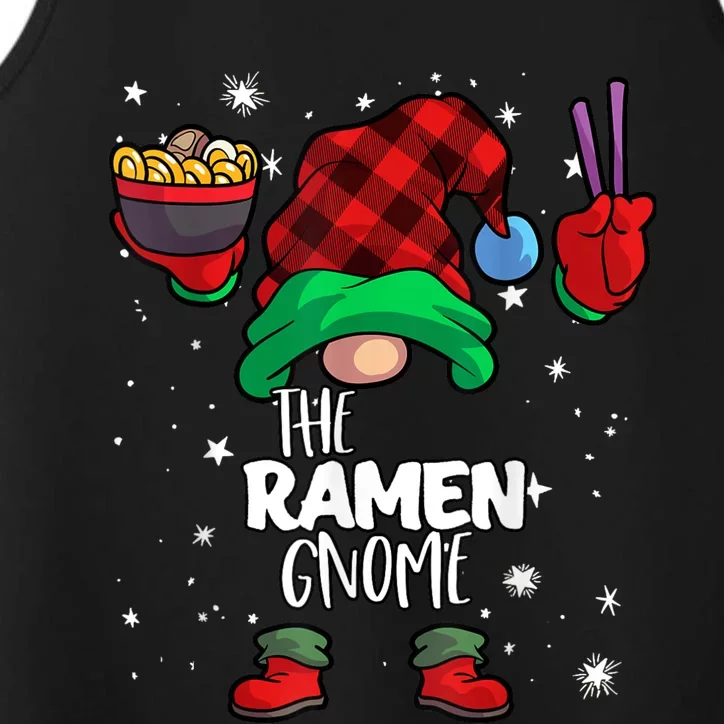 Ramen Gnome Red Buffalo Plaid Matching Family Christmars Performance Tank