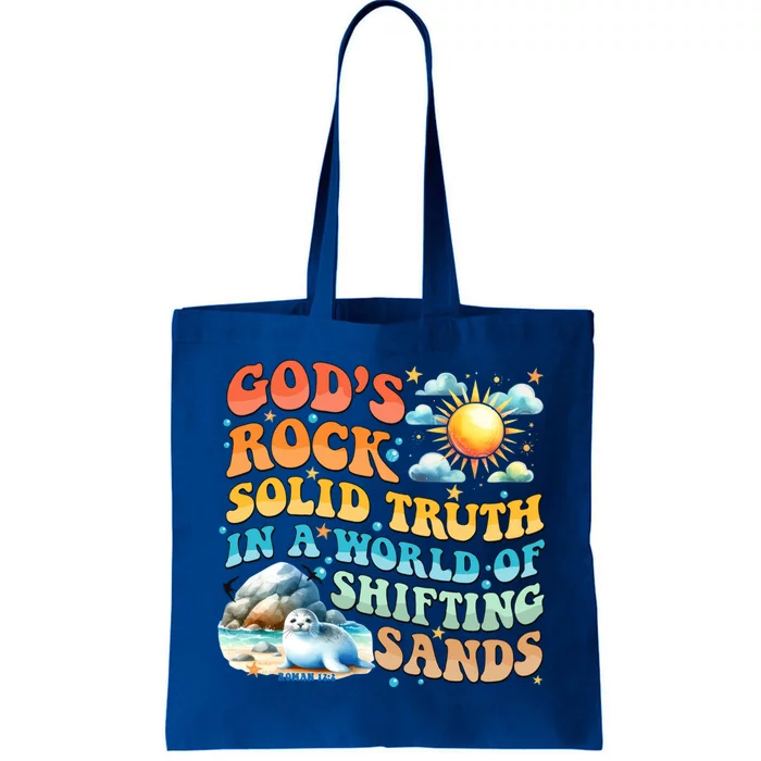 Retro GodS Rock Solid Truth Summer Camp Vbs 2024 Gift Tote Bag