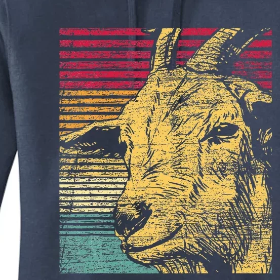 Retro Goat Women's Pullover Hoodie