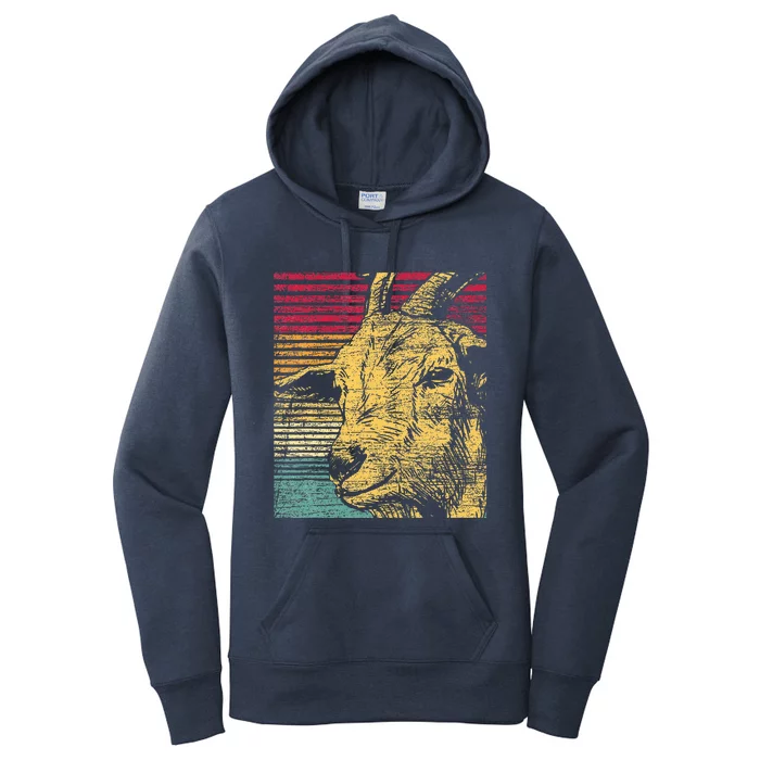 Retro Goat Women's Pullover Hoodie