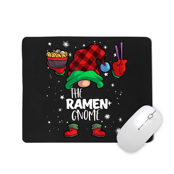 Ramen Gnome Red Buffalo Plaid Matching Family Christmars Mousepad