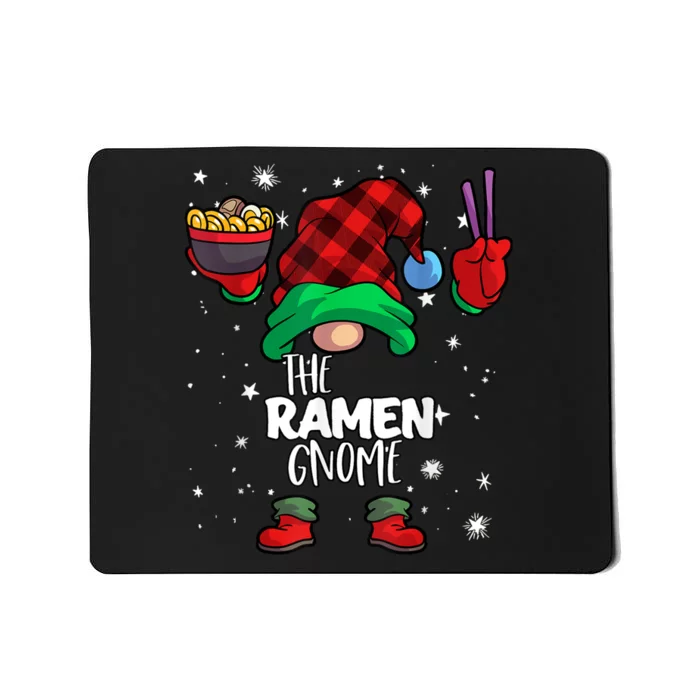 Ramen Gnome Red Buffalo Plaid Matching Family Christmars Mousepad