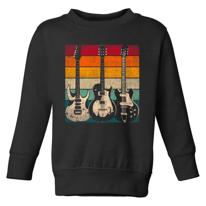 Retro Guitar Toddler Sweatshirt