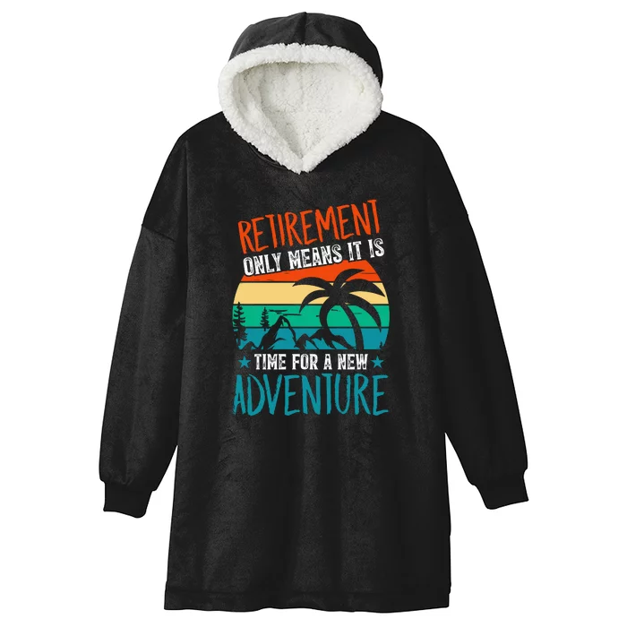 Retirement Gift Retired New Adventure Hooded Wearable Blanket