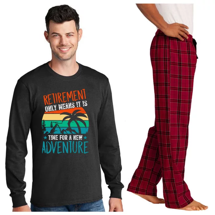 Retirement Gift Retired New Adventure Long Sleeve Pajama Set