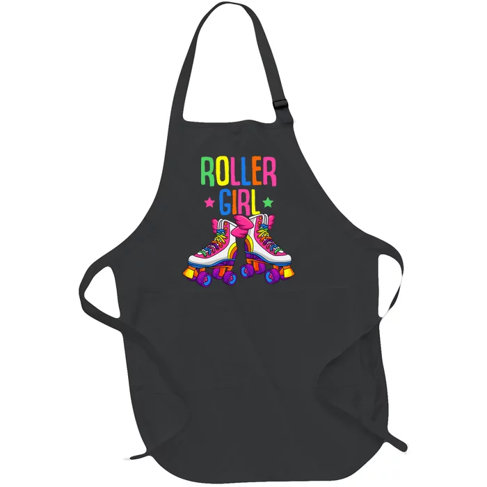 Roller Girl Roller Skates Skating Full-Length Apron With Pocket