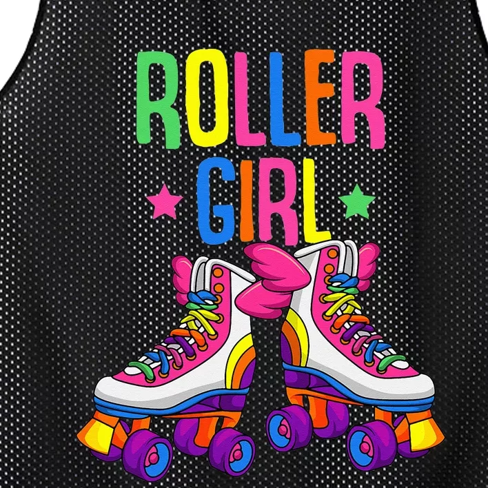 Roller Girl Roller Skates Skating Mesh Reversible Basketball Jersey Tank