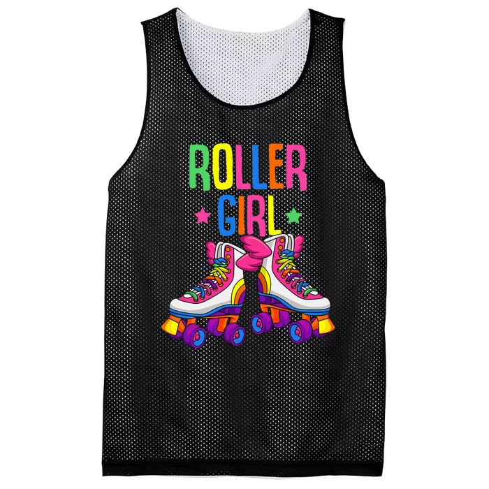 Roller Girl Roller Skates Skating Mesh Reversible Basketball Jersey Tank