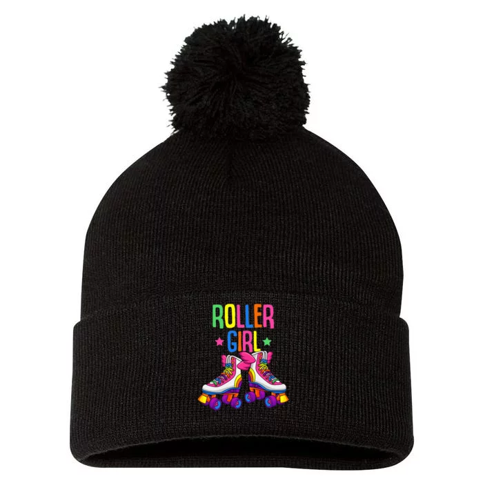 Roller Girl Roller Skates Skating Pom Pom 12in Knit Beanie