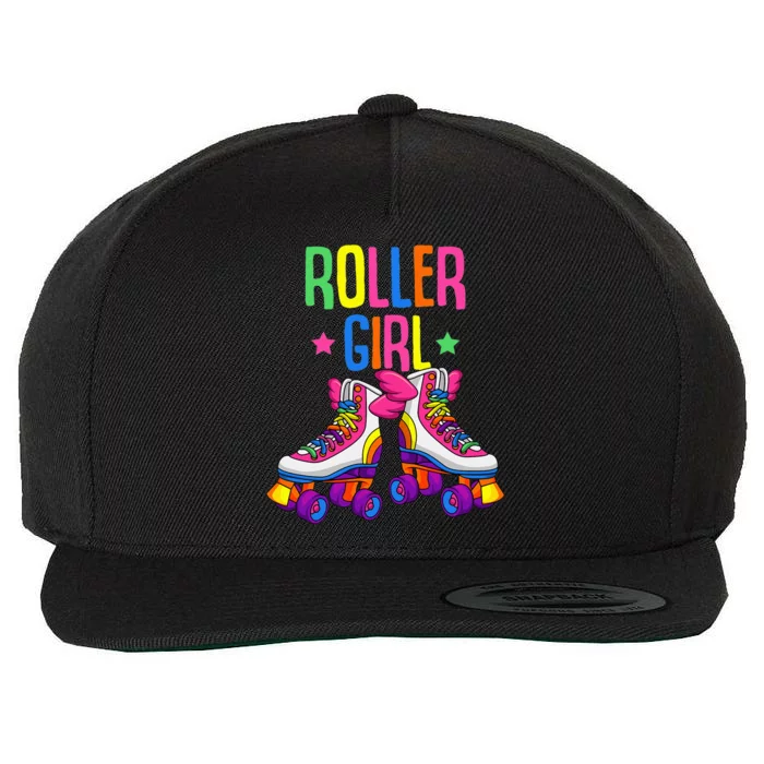 Roller Girl Roller Skates Skating Wool Snapback Cap