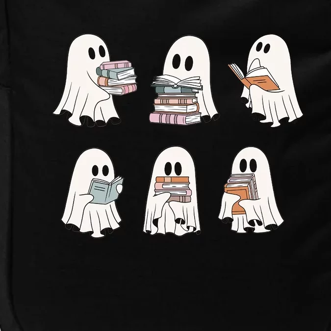 Retro Ghosts Reading Books Teacher Librarian Halloween Cute Gift Impact Tech Backpack