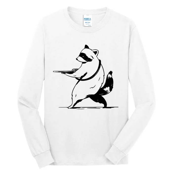 Raccoon Gun Tall Long Sleeve T-Shirt