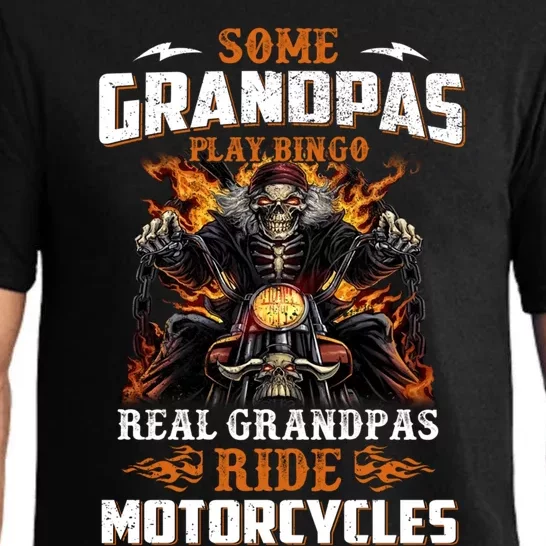 Real Grandpas Ride Motorcycle Funny Motor Grandpa Biker Cute Gift Pajama Set