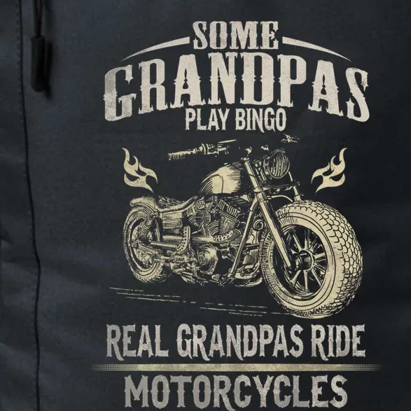 Real Grandpas Ride Motorcycle Tee Biker Grandpa Gift Daily Commute Backpack