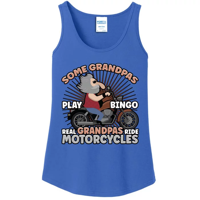 Real Grandpas Ride Motorcycles Biker Dad Gift Ladies Essential Tank