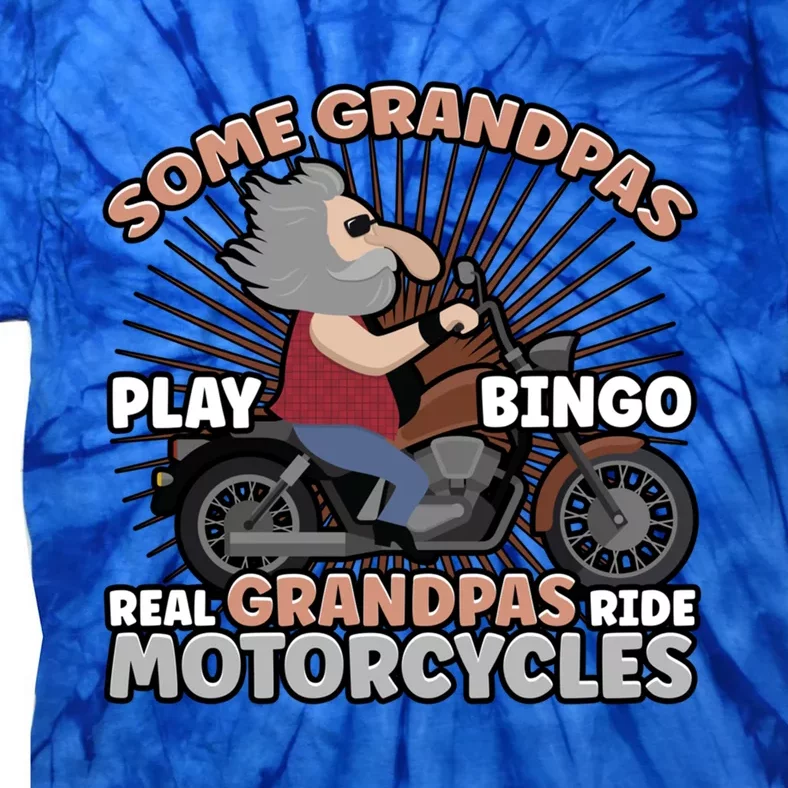 Real Grandpas Ride Motorcycles Biker Dad Gift Tie-Dye T-Shirt