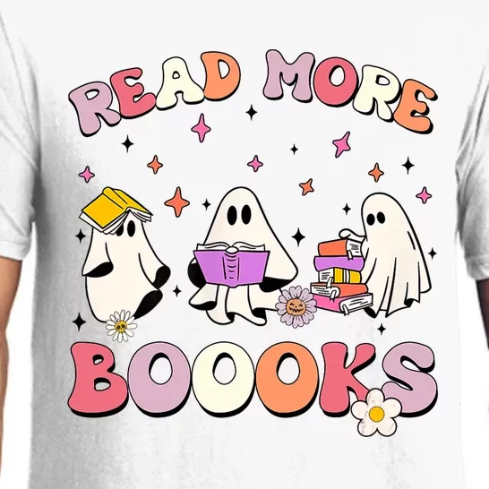 Retro Groovy Read More Books Ghost Boo Ghoul Funny Halloween Pajama Set