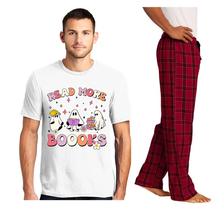 Retro Groovy Read More Books Ghost Boo Ghoul Funny Halloween Pajama Set