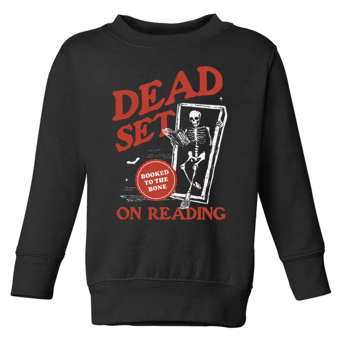 Retro Ghost Reading Books Toddler Sweatshirt