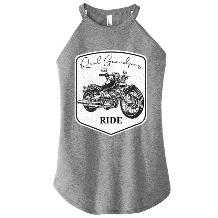 Real Grandpas Ride Motorcycles Choppers Biker Cute Gift Women’s Perfect Tri Rocker Tank