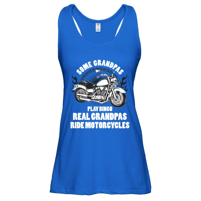 Real Grandpas Ride Motorcycles Funny Grandpa Biking Biker Gift Ladies Essential Flowy Tank