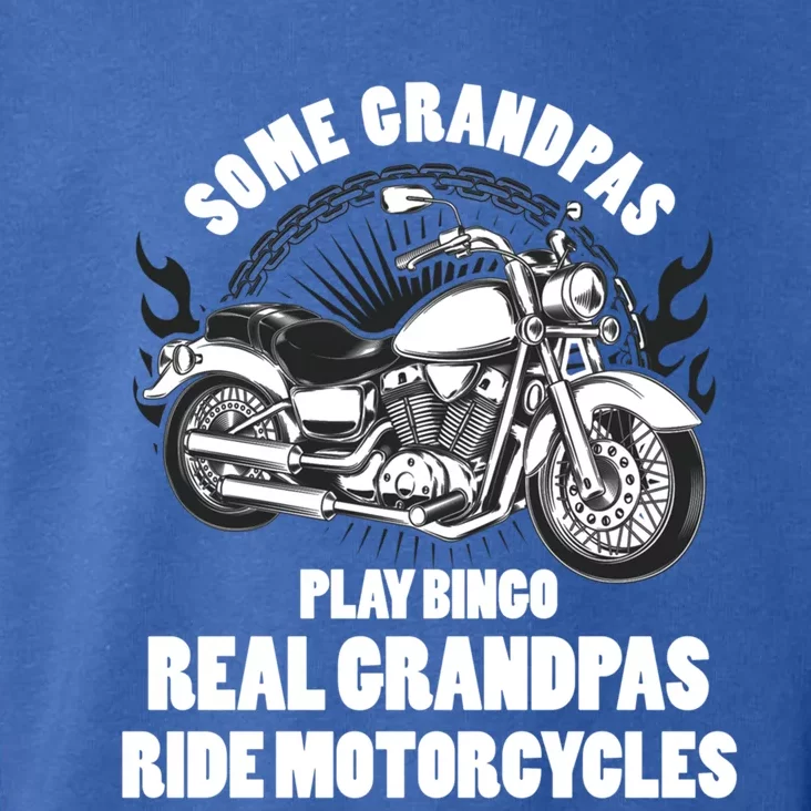 Real Grandpas Ride Motorcycles Funny Grandpa Biking Biker Gift Toddler Hoodie