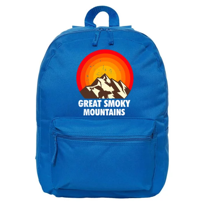 Retro Great Smoky Mountains National Park Bear Vintage Gift 16 in Basic Backpack