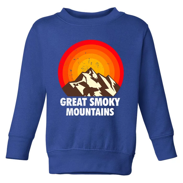 Retro Great Smoky Mountains National Park Bear Vintage Gift Toddler Sweatshirt