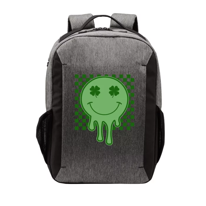 Retro Groovy St Patricks Smiley Vector Backpack