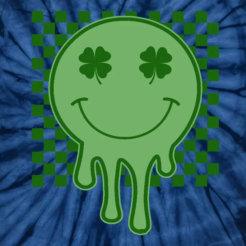 Retro Groovy St Patricks Smiley Tie-Dye T-Shirt