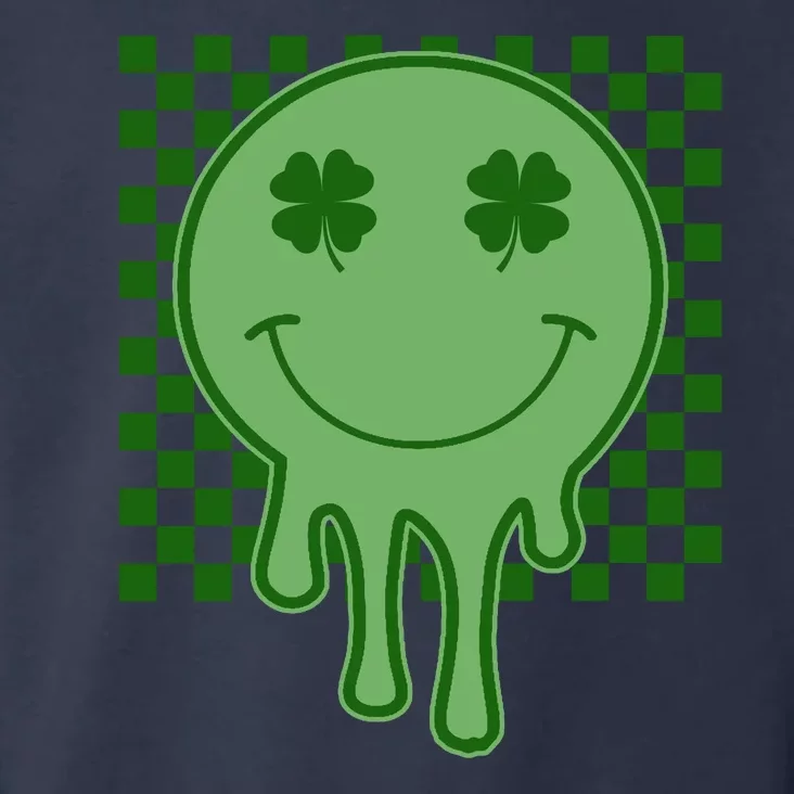 Retro Groovy St Patricks Smiley Toddler Hoodie