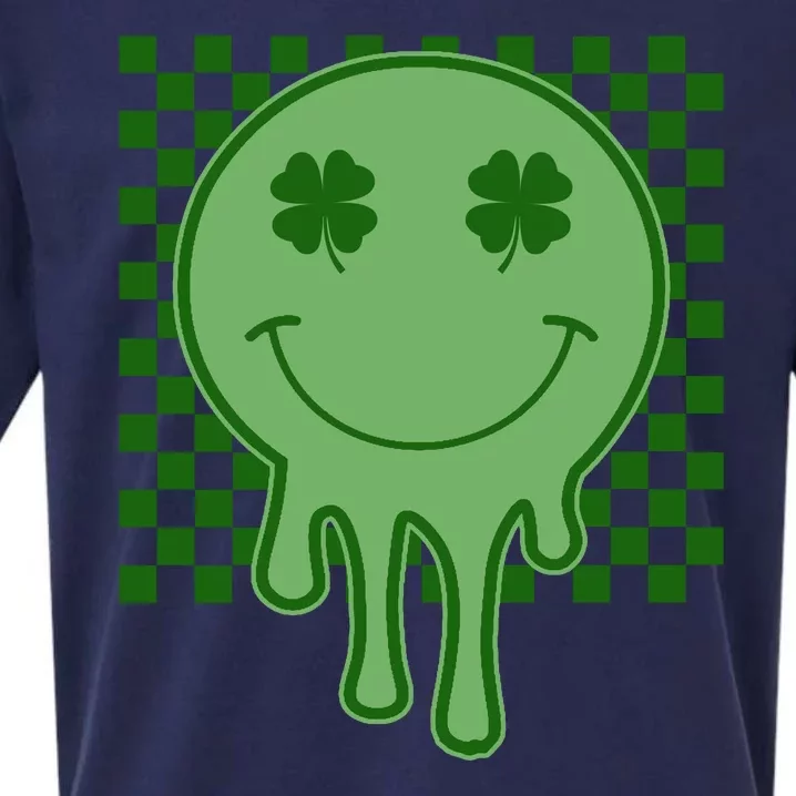 Retro Groovy St Patricks Smiley Sueded Cloud Jersey T-Shirt