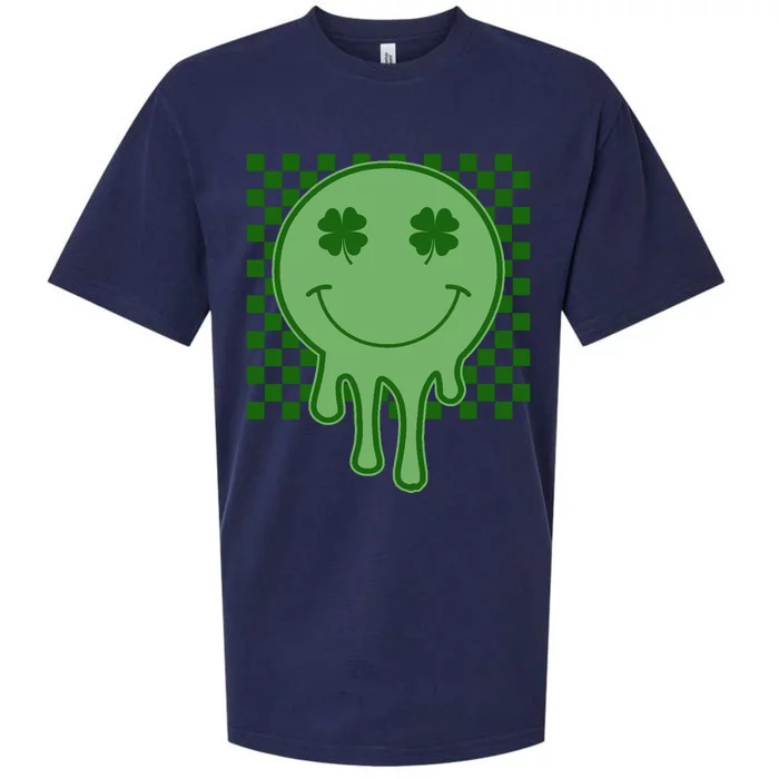 Retro Groovy St Patricks Smiley Sueded Cloud Jersey T-Shirt