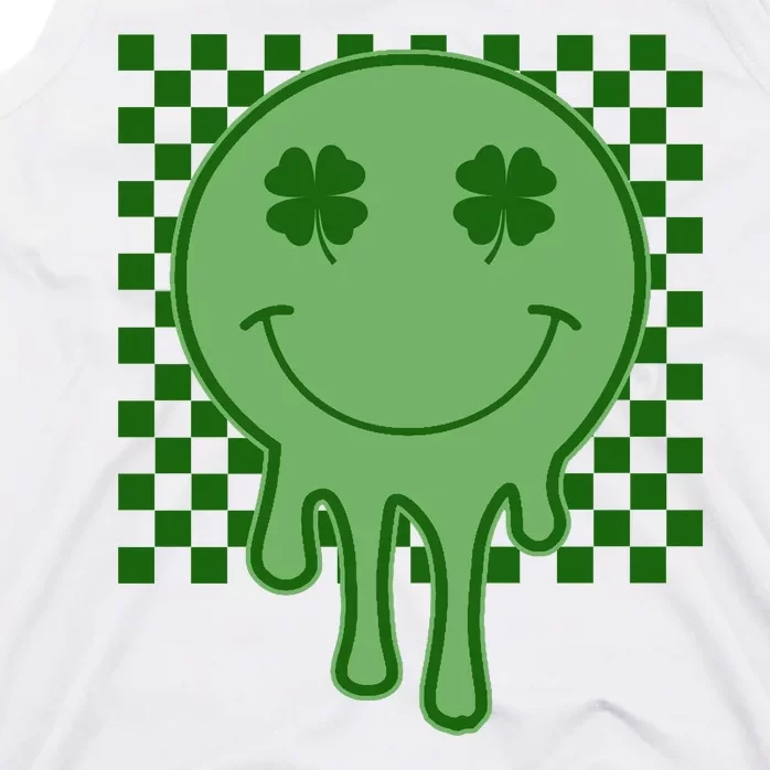 Retro Groovy St Patricks Smiley Tank Top