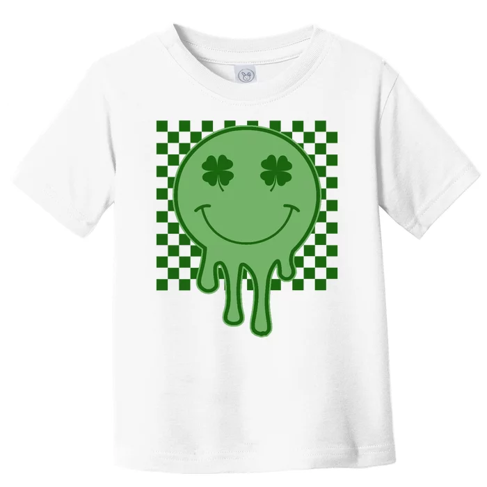 Retro Groovy St Patricks Smiley Toddler T-Shirt