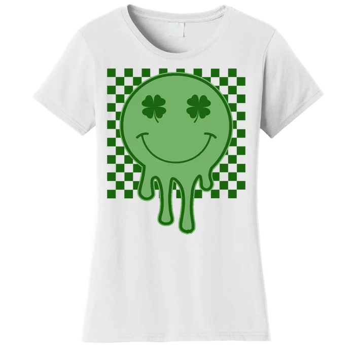 Retro Groovy St Patricks Smiley Women's T-Shirt