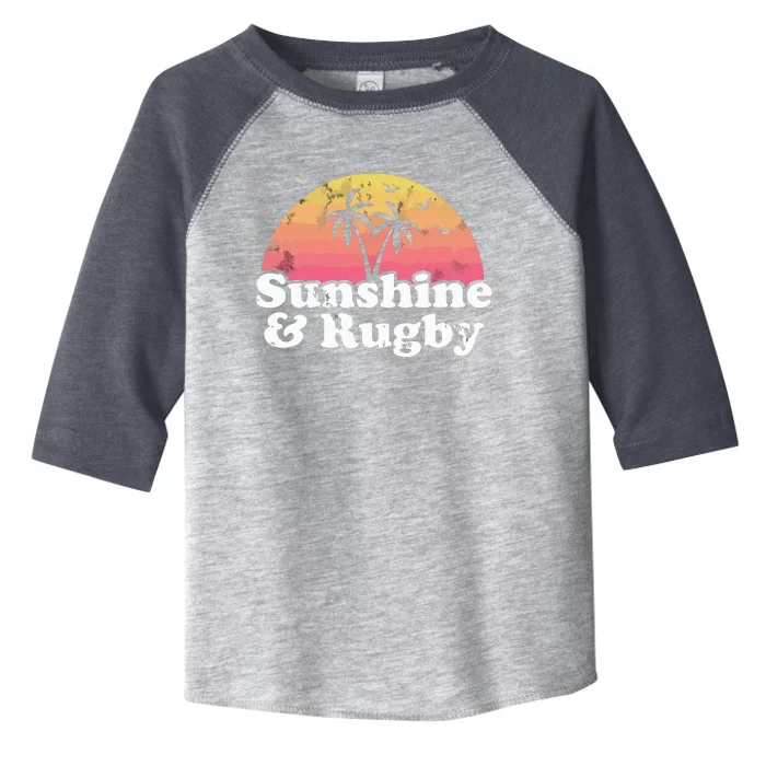 Rugby Gift Sunshine And Rugby Toddler Fine Jersey T-Shirt