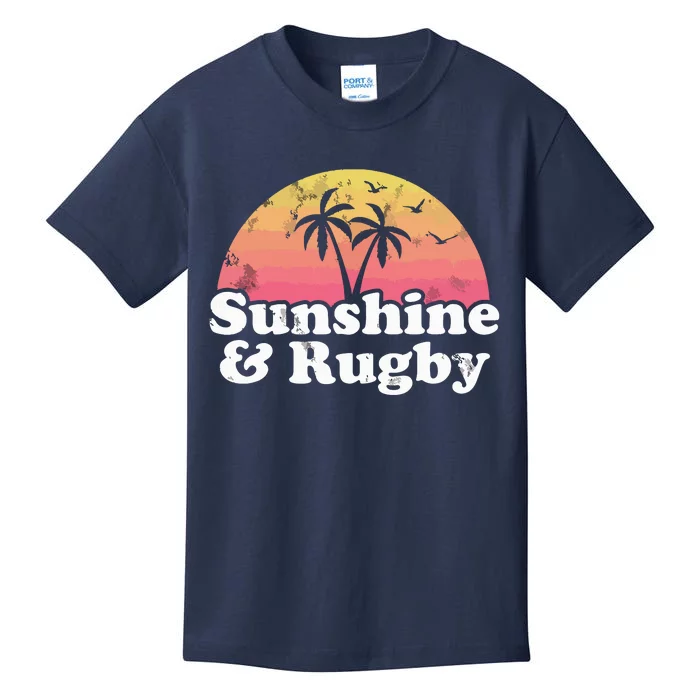 Rugby Gift Sunshine And Rugby Kids T-Shirt