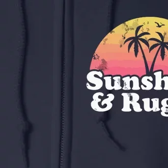 Rugby Gift Sunshine And Rugby Full Zip Hoodie