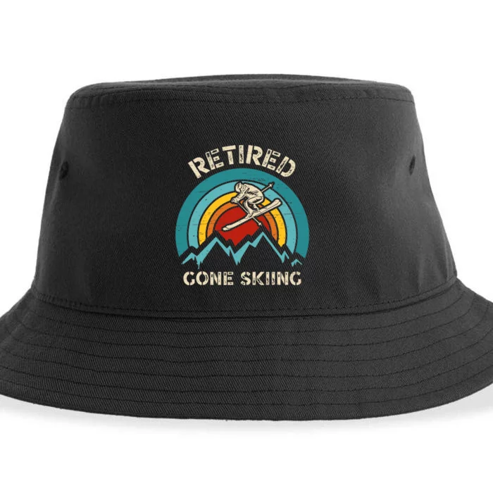 Retired Gone Skiing For An Alpine Skier Sustainable Bucket Hat