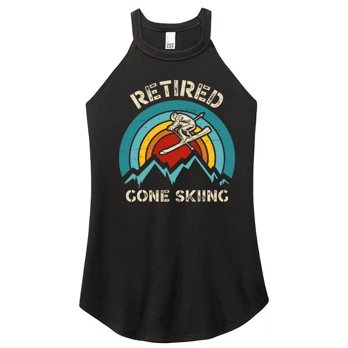 Retired Gone Skiing For An Alpine Skier Women’s Perfect Tri Rocker Tank