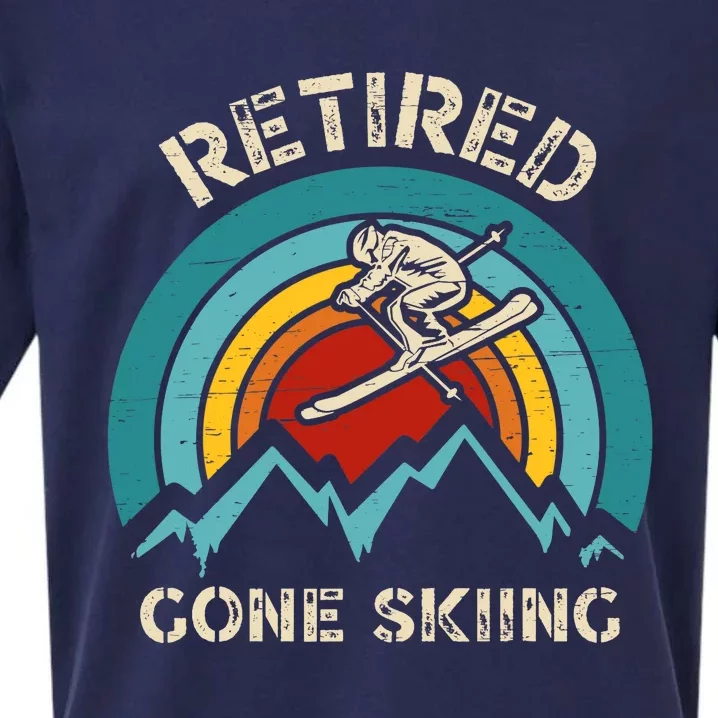 Retired Gone Skiing For An Alpine Skier Sueded Cloud Jersey T-Shirt